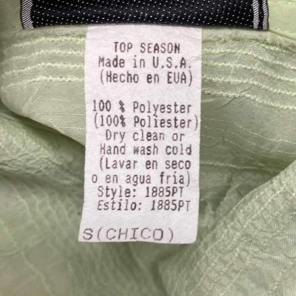 TOP Season Sage Green Short Sleeve Button Down Tunic Length Shirt - Picture 9 of 11